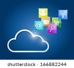 cloud and internet media... | Shutterstock . vector #166882244