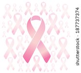 pink ribbon breast cancer... | Shutterstock . vector #187737374