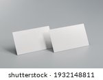 blank business card on gray... | Shutterstock . vector #1932148811