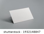 blank business card on gray... | Shutterstock . vector #1932148847