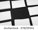 business cards on black... | Shutterstock . vector #478259341