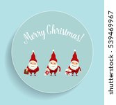 christmas greeting card with... | Shutterstock .eps vector #539469967