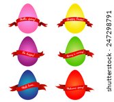 set of colorful easter eggs... | Shutterstock .eps vector #247298791