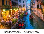 View Of Canal In Venice Italy...