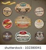 retro styled old papers label... | Shutterstock .eps vector #102380041