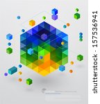 isometric abstract background | Shutterstock .eps vector #157536941