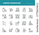 airport information icons ... | Shutterstock .eps vector #1770624611