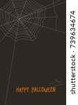 spider web  halloween pattern | Shutterstock .eps vector #739634674