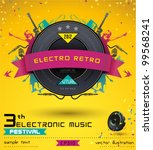 music concept  retro poster... | Shutterstock .eps vector #99568241