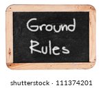 Ground Rule    White Chalk...