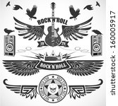 Rock N 'roll Set Of Symbols...