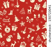 christmas seamless pattern on... | Shutterstock .eps vector #150723041