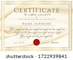 certificate template with... | Shutterstock .eps vector #1722939841