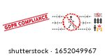 rubber red stamp seal with gdpr ... | Shutterstock .eps vector #1652049967