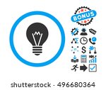 electric bulb pictograph with... | Shutterstock .eps vector #496680364
