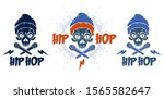 rap music vector set logos or... | Shutterstock .eps vector #1565582647