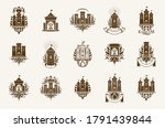 castles logos big vector set ... | Shutterstock .eps vector #1791439844