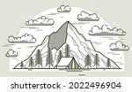 camping tent in mountains range ... | Shutterstock .eps vector #2022496904