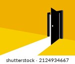 half open secret door new... | Shutterstock .eps vector #2124934667