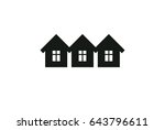 abstract simple country houses... | Shutterstock .eps vector #643796611