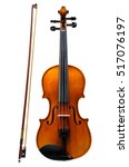 Violin with bow isolated on...