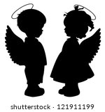 Two Black Angel Silhouettes...