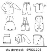 silhouette clothes | Shutterstock .eps vector #69031105