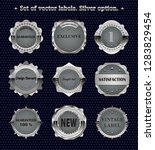 set of vintage vector metal ... | Shutterstock .eps vector #1283829454