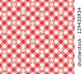 Red And White Floral Gingham...