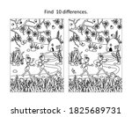 find 10 differences visual... | Shutterstock . vector #1825689731