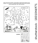 halloween "trick or treat "... | Shutterstock . vector #1831046971