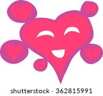 cute smiling pink heart on... | Shutterstock .eps vector #362815991