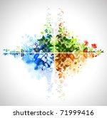 set of four season banners | Shutterstock .eps vector #71999416