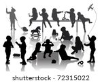 14 children playing with some... | Shutterstock .eps vector #72315022