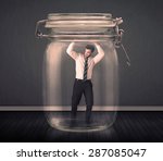 Man Trapped Inside Bottle Free Stock Photo - Public Domain Pictures