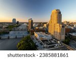 Small photo of Grand Rapids, Michigan, USA - July 27, 2023: Downtown Grand Rapids is second largest metropolitan area in entire Michigan state.