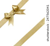 Gift Ribbon With Bow Isolated...