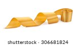 design element. yellow ribbon... | Shutterstock . vector #306681824