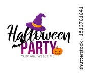 halloween party text isolated... | Shutterstock .eps vector #1513761641
