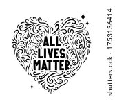 All Lives Matter Text Label...