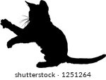 kitten playing | Shutterstock .eps vector #1251264
