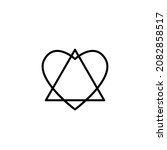 triangle heart adoption symbol... | Shutterstock .eps vector #2082858517