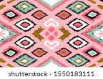 ikat geometric folklore... | Shutterstock .eps vector #1550183111