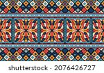 ikat geometric folklore... | Shutterstock .eps vector #2076426727