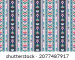tribal ornament. seamless... | Shutterstock .eps vector #2077487917