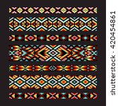 vector folk tribal colorful... | Shutterstock .eps vector #420454861