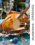 Carving Roasted Turkey...