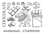 Outline Chocolate Set Icons....