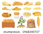 potato products icons set.... | Shutterstock .eps vector #1968240727