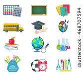 school education icons... | Shutterstock .eps vector #468707594